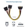 imageCable Matters SATA III Data Cable and SATA Power Cable Kit with Straight and 90 Degree SATA3 Connector Power Splitter Adapter and Molex Adapter in Black