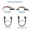 imageCable Matters SATA III Data Cable and SATA Power Cable Kit with Straight and 90 Degree SATA3 Connector Power Splitter Adapter and Molex Adapter in Black