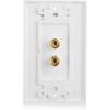 imageCable Matters Speaker Wire Wall Plate Gold Plated Speaker Wall Plate with Banana Plug Binding Post for 4 Speakers White1Speaker