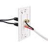 imageCable Matters Speaker Wire Wall Plate Gold Plated Speaker Wall Plate with Banana Plug Binding Post for 4 Speakers White1Speaker
