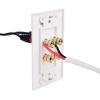 imageCable Matters Speaker Wire Wall Plate Gold Plated Speaker Wall Plate with Banana Plug Binding Post for 4 Speakers White2Speaker