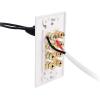 imageCable Matters Speaker Wire Wall Plate Gold Plated Speaker Wall Plate with Banana Plug Binding Post for 4 Speakers White4Speaker