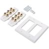 imageCable Matters Speaker Wire Wall Plate Gold Plated Speaker Wall Plate with Banana Plug Binding Post for 4 Speakers White6Speaker