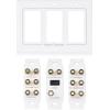 imageCable Matters Speaker Wire Wall Plate Gold Plated Speaker Wall Plate with Banana Plug Binding Post for 4 Speakers White71Speaker w HDMI