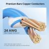 imageCable Matters UL Listed 10Gbps CM Rated 24AWG Stranded Cat 6 Ethernet Cable  500ft Bare Copper UTP Cat6 Spool for Ethernet Patch Cable Blue500FT