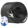 imageCable Matters UL Listed 10Gbps inWall CM Rated 23AWG Bare Copper Cat 6 Cable  500ft Solid UTP Cat6 Bulk Ethernet Cable Cat6 Ethernet Cord BlueBlack