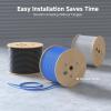 imageCable Matters UL Listed 10Gbps inWall CM Rated 23AWG Bare Copper Shielded Cat 6A Cable  1000ft Solid SSTP SFTP Shielded Cat6a Bulk Ethernet Cable Cat6a Ethernet Cord BlueBlue