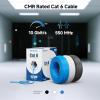 imageCable Matters UL Listed 10Gbps inWall Riser Rated CMR 23AWG Bare Copper Cat6 Ethernet Cable  500ft Cat 6 Ethernet Cable Spool Cat 6 Cord Bulk BlueBlue