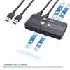 imageCable Matters USB 20 Switch Hub USB Sharing Switch for 2 Computers and 4 USBA Peripherals  Button or Wireless Remote Control Swapping