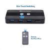 imageCable Matters USB 30 KVM Switch DisplayPort 14 for 2 Computers with 8K60Hz  4K240Hz Display Port Video ampamp 3X 5Gbps USB Ports FreeSync GSYNC and HDR Support  RF Remote Control Switch