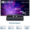 imageCable Matters USB 30 KVM Switch DisplayPort 14 for 2 Computers with 8K60Hz  4K240Hz Display Port Video ampamp 3X 5Gbps USB Ports FreeSync GSYNC and HDR Support  RF Remote Control Switch