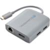 imageCable Matters USB C Hub DisplayPort 100W 4K240Hz USB C DisplayPort 14 Hub 480Mbps Ethernet 2X USB 100W Host Charging in Black  Thunderbolt 4  Thunderbolt 3 Port Compatible for MacBook ProGray