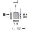 imageCable Matters USB C Hub DisplayPort 100W 4K240Hz USB C DisplayPort 14 Hub 480Mbps Ethernet 2X USB 100W Host Charging in Black  Thunderbolt 4  Thunderbolt 3 Port Compatible for MacBook ProGray