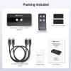 imageCable Matters USB C Switch for 2 Computers with Remote Control 10Gbps Data Transfer Shares 2X USBA and 2X USBC Peripherals Keyboard Mouse Printer SSD Data Only  No Video No Host Charging