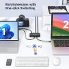 imageCable Matters USB C Switch for 2 Computers with Remote Control 10Gbps Data Transfer Shares 2X USBA and 2X USBC Peripherals Keyboard Mouse Printer SSD Data Only  No Video No Host Charging