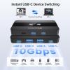 imageCable Matters USB C Switch for 2 Computers with Remote Control 10Gbps Data Transfer Shares 2X USBA and 2X USBC Peripherals Keyboard Mouse Printer SSD Data Only  No Video No Host Charging