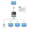 imageCable Matters USB C to 4Port Gigabit Ethernet Switch for Network Sharing on The Move Thunderbolt Ethernet Splitter USB C Gigabit Switch Compatible with Thunderbolt 54