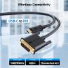 imageCable Matters USB C to DVI Cable USBC to DVI Cable 6 ft  Thunderbolt 4  USB4  Thunderbolt 3 Port Compatible with MacBook Pro Dell XPS 13 15 HP Spectre x360 Surface Pro10 ft