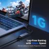 imageCable Matters USB C to Ethernet Adapter Gigabit Ethernet to USB C Network Adapter for 1000Mbps Compatible with MacBook Pro iPhone 16 ProMax iPad Pro Dell XPS Surface and More