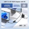 imageCable Matters USB C to HDMI Adapter USBC to HDMI Adapter Supporting 4K 60Hz and 60W Charging Black  Thunderbolt 4  USB4  Thunderbolt 3 Port Compatible with MacBook Pro iPad ProBlack