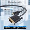 imageCable Matters USB C to VGA Cable USBC to VGA Cable 6 ft  Thunderbolt 4  USB4  Thunderbolt 3 Port Compatible with MacBook Pro Dell XPS 13 15 HP Spectre x360 Surface Pro Yoga 910 and MoreBlack