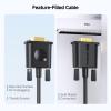 imageCable Matters USB C to VGA Cable USBC to VGA Cable 6 ft  Thunderbolt 4  USB4  Thunderbolt 3 Port Compatible with MacBook Pro Dell XPS 13 15 HP Spectre x360 Surface Pro Yoga 910 and MoreBlack