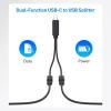 imageCable Matters USBC Male to Dual USBA Female Splitter 1 in 2 Out  1ft USBC to USB Splitter Hub with 480Mbps Data Transfer BC 12 Charging Support
