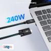 imageCable Matters USBIF Certified 20Gbps USB4 Cable with Side Screw Lock 66ft Up to 8K30Hz  4K120Hz Video 240W Charging 20Gbps Data Transfer USB C Cable with Screw LockUSB C Locking Cable