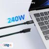 imageCable Matters USBIF Certified 20Gbps USB4 Cable with Top Screw Lock 66ft Up to 8K30Hz  4K120Hz Video 240W Charging 20Gbps Data Transfer USB C Cable with Screw LockUSB C Locking Cable