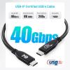 imageCable Matters USBIF Certified 40Gbps USB 4 Cable  33ft Supports Up to 8K60Hz  4K240Hz Video 240W Charging 40Gbps Data Transfer USB4 Cable Black Compatible with Thunderbolt 4 MacBookBlack