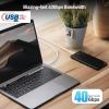 imageCable Matters USBIF Certified 40Gbps USB 4 Cable  33ft Supports Up to 8K60Hz  4K240Hz Video 240W Charging 40Gbps Data Transfer USB4 Cable Black Compatible with Thunderbolt 4 MacBookWhite