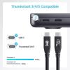 imageCable Matters USBIF Certified 80Gbps USB 4 Cable  49ft Supports Up to 8K120Hz  4K480Hz Video 240W Charging 80Gbps Data Transfer USB4 Cable Compatible with Thunderbolt 54 MacBookBlack