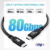 imageCable Matters USBIF Certified 80Gbps USB 4 Cable  49ft Supports Up to 8K120Hz  4K480Hz Video 240W Charging 80Gbps Data Transfer USB4 Cable Compatible with Thunderbolt 54 MacBookBlack