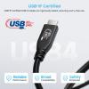imageCable Matters USBIF Certified 80Gbps USB 4 Cable  49ft Supports Up to 8K120Hz  4K480Hz Video 240W Charging 80Gbps Data Transfer USB4 Cable Compatible with Thunderbolt 54 MacBookBlack