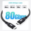 imageCable Matters USBIF Certified 80Gbps USB 4 Cable  49ft Supports Up to 8K120Hz  4K480Hz Video 240W Charging 80Gbps Data Transfer USB4 Cable Compatible with Thunderbolt 54 MacBookBlack