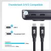 imageCable Matters USBIF Certified 80Gbps USB 4 Cable  49ft Supports Up to 8K120Hz  4K480Hz Video 240W Charging 80Gbps Data Transfer USB4 Cable Compatible with Thunderbolt 54 MacBookBlack