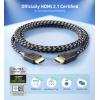 imageCable Matters Ultra High Speed HDMI Certified Braided 48Gbps 8K HDMI Cable 66 ft  2m with 8K60Hz 4K240Hz and HDR Support for PS5 Xbox Series XS RTX3080  3090 Apple TV and More in WhiteBlack