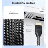 imageCable Matters Ultra High Speed HDMI Certified Braided 48Gbps 8K HDMI Cable 66 ft  2m with 8K60Hz 4K240Hz and HDR Support for PS5 Xbox Series XS RTX3080  3090 Apple TV and More in WhiteBlack