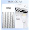 imageCable Matters Ultra High Speed HDMI Certified Braided 48Gbps 8K HDMI Cable 66 ft  2m with 8K60Hz 4K240Hz and HDR Support for PS5 Xbox Series XS RTX3080  3090 Apple TV and More in WhiteWhite