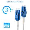 imageCable Matters Uniboot OS2 LC to LC Outdoor Armored Fiber Patch Cable 50ft  Single Mode Duplex 9125 LSFRZH Direct Burial Support with UV Resistant and Fire Retardant Cable Jacket  50 Feet  152m30 Feet