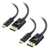 imageCable Matters Unidirectional USB C to DisplayPort 14 Cable  6ft Support 8K60Hz  4K240Hz Thunderbolt 4 to DisplayPort Cable Display Port to USB C Black  Not for Portable USBC Monitor6 ft