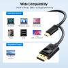 imageCable Matters Unidirectional USB C to DisplayPort 14 Cable  6ft Support 8K60Hz  4K240Hz Thunderbolt 4 to DisplayPort Cable Display Port to USB C Black  Not for Portable USBC Monitor33 ft