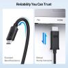 imageCable Matters Unidirectional USB C to HDMI Cable  6ft 4K60Hz  2K144Hz USBC to HDMI Cable Thunderbolt 4  USB4 Compatible with iPhone 1615 Pro Max Plus MacBook Pro XPS 13 Surface ProBlack