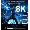 imageCable Matters VESA Certified 40Gbps DisplayPort 21 Cable 2m66ft DP40 Cable 8K 120Hz 4K 240Hz in Black with FreeSync GSYNC and HDR for Gaming Monitor PC RTX 40804090 RX 790098 Feet