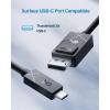 imageDesigned for Microsoft Surface Cable Matters 324Gbps USBC to DisplayPort 14 Cable 6 Feet  18 Meters Supports 4K 144Hz and 8K 60Hz HDR  USB4 Thunderbolt 3 and Thunderbolt 4 Port Compatible