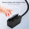 imageUL Listed Cable Matters 2Pack 16 AWG 2 Prong Extension Cord 6 ft 13A 3Outlet Extension Cords with Tamper Guard 13 Amp 1625 Watts WhiteBlack