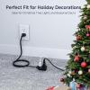 imageUL Listed Cable Matters 2Pack 16 AWG 2 Prong Extension Cord 6 ft 13A 3Outlet Extension Cords with Tamper Guard 13 Amp 1625 Watts WhiteBlack