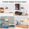 imageUL Listed Cable Matters 3Pack 3 Outlet Wall Adapter Grounded Cube Tap Outlet Splitter 3 Way Plug Adapter 3Prong Power Splitter BlackBlack