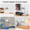 imageUL Listed Cable Matters 3Pack 3 Outlet Wall Adapter Grounded Cube Tap Outlet Splitter 3 Way Plug Adapter 3Prong Power Splitter BlackGray