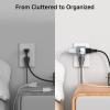 imageUL Listed Cable Matters 3Pack 3 Outlet Wall Adapter Grounded Cube Tap Outlet Splitter 3 Way Plug Adapter 3Prong Power Splitter BlackGray